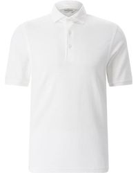 Gran Sasso - Tops ,Wit ,Katoen Polo Shirt Met Korte Mouwen - Lyst