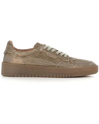 LEMARGO - Schoenen ,Bruin ,Leer Laminated Leather Sneaker - Lyst