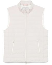 Brunello Cucinelli - Weiße Nylon Daunenjacke - Lyst