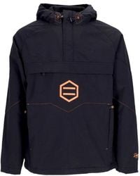DOLLY NOIRE - Jassen ,Zwart ,Polyester Zwart/Oranje Anorakjas Met Fleecevoering - Lyst