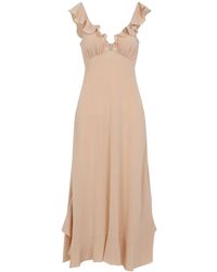 Chloé - Abito in seta nude & neutrals - Lyst