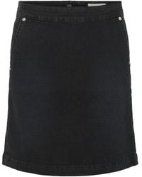 Part Two - Schwarzer Denim A-Linie Rock - Lyst