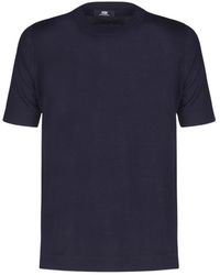 Alpha Studio - Truien & Vesten ,Blauw ,Trui Met Ronde Hals - Lyst