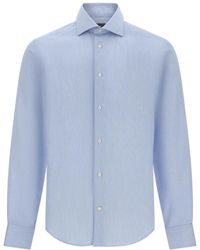 BOGGI - Ultimate Non Iron Slim Fit Gestreiftes Baumwollhemd - Lyst