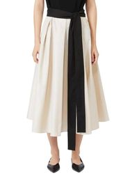 Max Mara - Lange, Wijde Rok Met Plooien Over Het Hele Oppervlak - Lyst