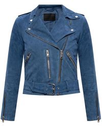 AllSaints 'balfern' Suede Jacket - Blauw