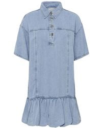 Gestuz - Kleedjes ,Blauw ,Denim Gzsauda Denim Jurk - Lyst