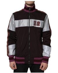 Dolce & Gabbana - Jassen ,Veelkleurig ,Polyester Bomberjack Met Logo Details Polyester - Lyst