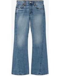 RE/DONE - Jeans ,Blauw ,Katoen Twisted Mid Rise Bootcut Katoenen Jeans - Lyst