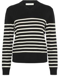 Inwear - Truien & Vesten ,Zwart ,Katoen Klassieke V-Hals Pullover Zwart/Wit - Lyst