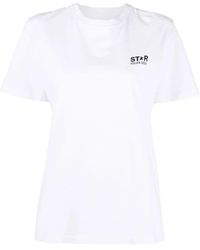 Golden Goose - Camiseta blanca de manga corta con estampado de estrellas - Lyst