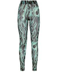 Philipp Plein - Broeken ,Veelkleurig ,Polyester Tulle Leggings Flame - Lyst