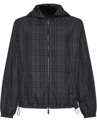 Burberry - Reversible Check Newport Hooded Jacket - Lyst