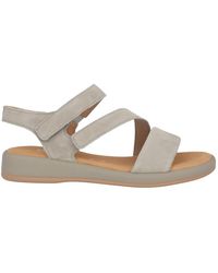 Gabor - Schoenen ,Grijs ,Suède Klittenbandsluiting Sandaal Lichtgewicht Zool - Lyst
