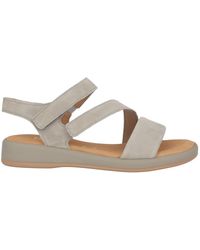 Gabor - Schoenen ,Grijs ,Suède Klittenbandsluiting Sandaal Lichtgewicht Zool - Lyst