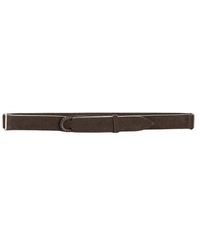 Orciani - Hartvormige Suède Riem, Bruin, Interlocking Sluiting - Lyst