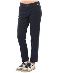 Roy Rogers - Blaue Chino Hose Mit Logo-Knopf - Lyst