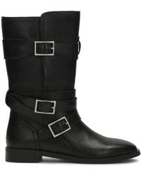 Kazar - Schwarze Stiefel Mit Einem Höheren Schaft, Verziert Mit Schnallen - Lyst