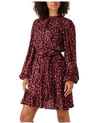 Notre-v - Bordeaux Mini Jurk Nv-Gwen - Lyst