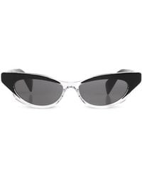 McQueen - Accessoires ,Zwart ,Cat-Eye Zonnebril - Lyst