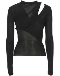 Self-Portrait - Viscose Top With Front Cut-Out Detail - Lyst