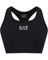 EA7 - Fitness ,Zwart ,Polyester Vigor 7 Sports Bra - Lyst