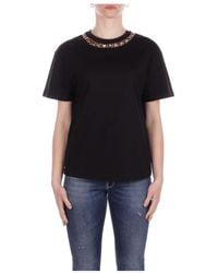 John Richmond - Tops ,Zwart ,Katoen Back Logo T-Shirt - Lyst