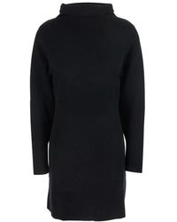 P.A.R.O.S.H. - Turtleneck Midi Kleid - Lyst