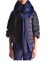 Burberry - Accessoires ,Blauw ,Gewatteerde Puffer Sjaal Met Capuchon - Lyst