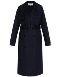 Stella McCartney - Jassen ,Blauw ,Wol Jas Met Riem - Lyst