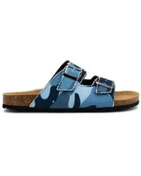 MC2 Saint Barth - Blauwe Katoenen Sandalen - Lyst