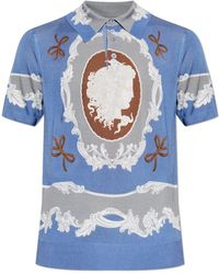 Versace - Polo Mit Medusa Cameo-Print - Lyst