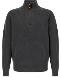 JW Anderson - Truien & Vesten ,Grijs ,Katoen Half Zip Jumper - Lyst