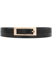 Kazar - Accessoires ,Zwart ,Leer Leren Riem Met Minimalistische Rechthoekige Gesp - Lyst