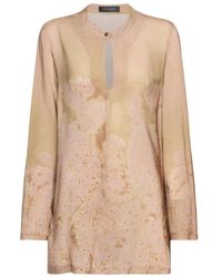 Elena Miro - Overhemden ,Bruin ,Denim Blusa - Lyst