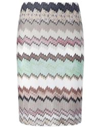 Missoni - Viscose Lamé Midi Rok Met Split - Lyst