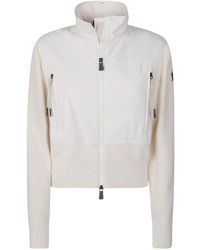 Moncler - Jassen ,Wit ,Katoen Grenoble Padded Zip-Up Vest - Lyst