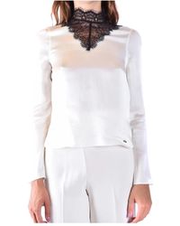 ARMANI EXCHANGE - Overhemden ,Wit ,Katoen Blouse Met Lange Mouwen - Lyst
