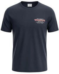 Roy Rogers - Tops ,Blauw ,Katoen T-Shirt Girocollo Workwear - Lyst