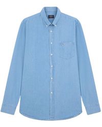 Paul & Shark - Camicia in denim di cotone - blu chiaro - Lyst