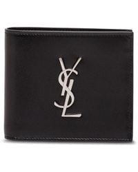 Saint Laurent - Leather Bi-Fold Wallet - Lyst