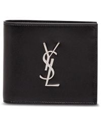 Saint Laurent - Leather Bi-Fold Wallet - Lyst