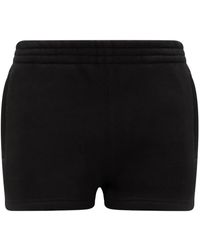 Alexander Wang - Korte Broeken ,Zwart ,Katoen Zwarte Elastische Taille Broek - Lyst