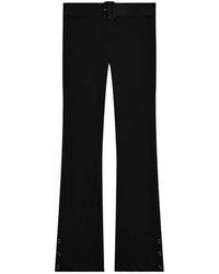 Courreges - Broeken ,Zwart ,Polyester Capri Rib Knit Pants - Lyst