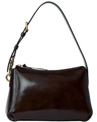 Dries Van Noten - Goud-Tone Leren Schoudertas - Lyst