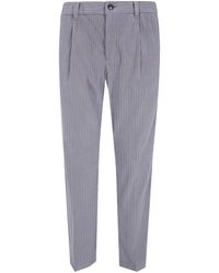 Herno - Broeken ,Grijs ,Polyester Klassieke Herenbroek - Lyst