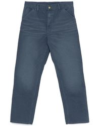 Carhartt - Blau Graue Utility Hose Mit Logo - Lyst