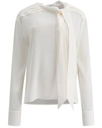 McQueen - Weiße Seidenbluse Eleganter Stil - Lyst