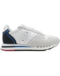 Blauer - Sneakers eleganti bianchi rossi blu navy - Lyst