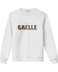 Gaelle Paris - Weißes baumwoll-sweatshirt-set - Lyst